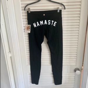 Spiritual gangster black yoga pants.